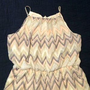 Grey pink and cream patterned Jumpsuit